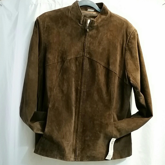 Brown suede jacket NWT - Picture 2 of 5